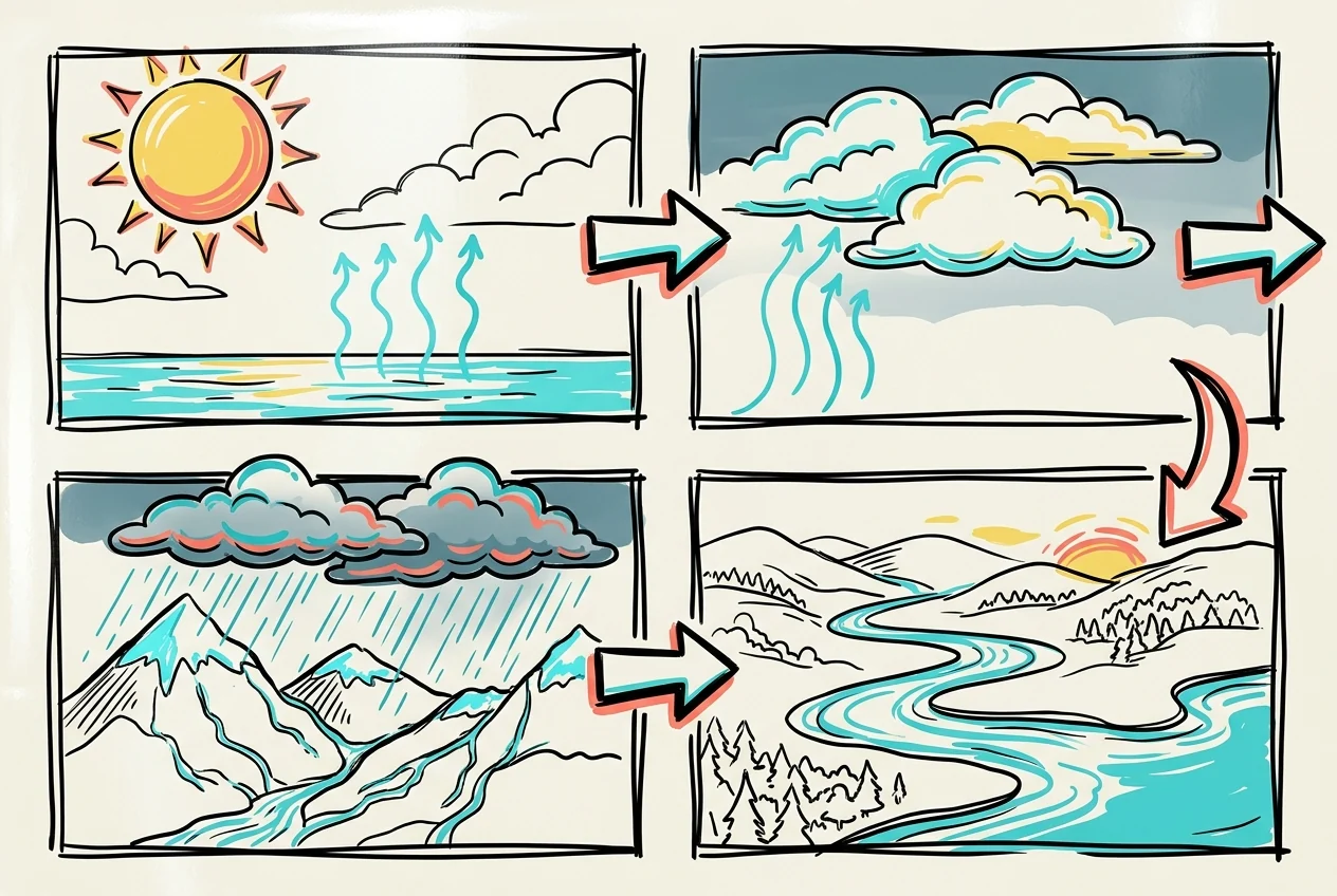Water-cycle doodle explainer demo